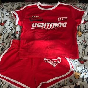 Disney Red Lightning McQueen Crop Top